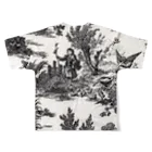 J. Jeffery Print Galleryのトワルドジュイ Toile de Jouy フルグラフィックTシャツの背面