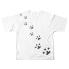 ドットデザインのパジャドットのカクカク猫のTシャツA All-Over Print T-Shirt :back