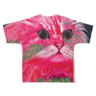 Ange Fleur （アンジュフルール）のRhodonite Cat（ロードナイト キャット） All-Over Print T-Shirt :back