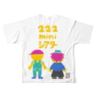 twotwotwo(クリエイターユニット）の1_にににminiシアター All-Over Print T-Shirt :back