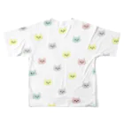 てら ねこグッズのねこがいっぱい。パステル All-Over Print T-Shirt :back