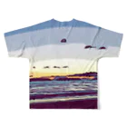 わらしゃんどのSUNSET フルグラフィックTシャツの背面