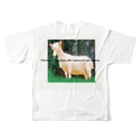 ふれあい動物園ピクニカ共和国のやぎのゆめ All-Over Print T-Shirt :back