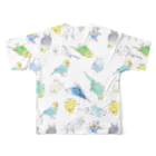 まめるりはことりのめっちゃセキセイインコちゃん【まめるりはことり】 All-Over Print T-Shirt :back