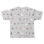 まめるりはことりのちみまめ文鳥ちゃん【まめるりはことり】 All-Over Print T-Shirt :back