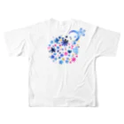 逢樹広都（あいきひろと）の花とハートと月 All-Over Print T-Shirt :back