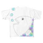 ビールと自然の雑貨店のミセスおさかな color ver. All-Over Print T-Shirt