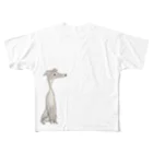 ねこぜや のグレイハウンドのグレイ All-Over Print T-Shirt