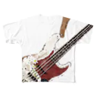 monetのOld Jazz Bass フルグラフィックTシャツ