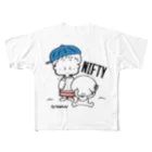 egu shopの(わーくわくシリーズ)トリマーさん(Blue) フルグラフィックTシャツ