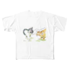 高崎アニマルランドの暇を持て余した猫たちの遊び All-Over Print T-Shirt