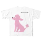 エダマメトイチのトイプードルのエダマメトイチpink フルグラフィックTシャツ