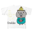 えらビバちゃんSHOPの見切れるえらっこさん フルグラフィックTシャツ