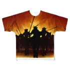 samurai7の黄昏時の合戦 フルグラフィックTシャツ