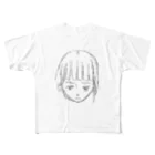 りぃこのオン眉ぱっつんがーる フルグラフィックTシャツ