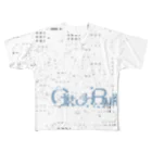 GlitchBuiltのWhite noise (GlitchBuilt Logo) フルグラフィックTシャツ