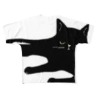 たろくろのうたたねくろねこ フルグラフィックTシャツ