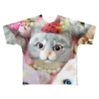 フランボワーズのじっとみつめる猫ちゃん All-Over Print T-Shirt