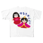フォーヴァの日本人形とお雛はん－hina doll and dolls of the world－お雛はんと世界の人形たち－ All-Over Print T-Shirt