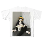 ネコまにあ 【12匹の猫➕うずら】のまめパパ熱中症対策 All-Over Print T-Shirt