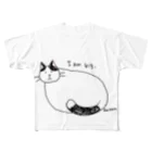 ほっかむねこ屋（アトリエほっかむ）のおおきなねこ フルグラフィックTシャツ