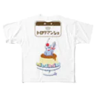 サトウノリコ*の【喫茶】ペンギンプリン(ロゴ入) フルグラフィックTシャツ