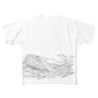 ariariartの世界でもっとも孤独なクジラとラジオ【チャリティー】 All-Over Print T-Shirt