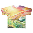 絵本作家－國重奈穂のお店の絵描き－國重 奈穂－５ All-Over Print T-Shirt