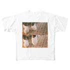 クラムボンは笑ったの靴下ねこ フルグラフィックTシャツ