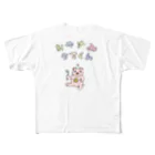 namamuspeedのおやすみクマくん フルグラフィックTシャツ