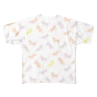 リーゼントおじさんの家のイッパイネコ　桃 All-Over Print T-Shirt