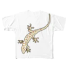 LalaHangeulのニホンヤモリさん　漢字デザイン All-Over Print T-Shirt