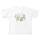 外山康雄　野の花館の山菜集合！！！ フルグラフィックTシャツ