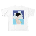 yasuのshopの夏の女は獣 フルグラフィックTシャツ