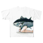 AbstractDiPのまぐろ君 フルグラフィックTシャツ