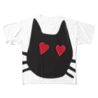 cats-houseのLOVE-cat フルグラフィックTシャツ