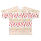 ♡natuu♡の*♡いちごケーキTシャツ♡*(サーモンピンク) All-Over Print T-Shirt