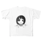 青いぱんだの首絞めぼぶちゃん フルグラフィックTシャツ