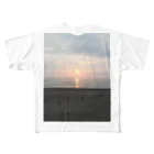 夜空はいつだって最高密度の青色だの別段感動もしない地元の海の夕日 フルグラフィックTシャツ