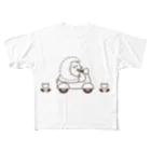 lemonysnow/ハリネズミグッズのハリネズミとバイク All-Over Print T-Shirt