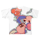 骨ぐるみやさんの骨ぐるみSLIP All-Over Print T-Shirt