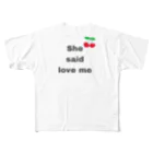 shesaidlovemeのshesaidloveme フルグラフィックTシャツ