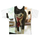 あんぢゅ家の猫のネクタイちょーこー フルグラフィックTシャツ