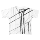 福 紀心 の 作品グッズの電線1 All-Over Print T-Shirt