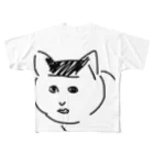 ふじのん屋のブサ猫のり夫 All-Over Print T-Shirt