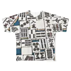 麻雀カッコイイシリーズの麻雀牌Tシャツ All-Over Print T-Shirt