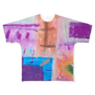 hirakoARTの個性的なスクエア All-Over Print T-Shirt