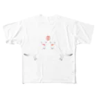 Amiの狐の手毬唄　狛狐と手毬 フルグラフィックTシャツ