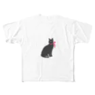 Tea Drop Sのくろねこ All-Over Print T-Shirt