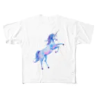 Cutesshopのunicorn 2 フルグラフィックTシャツ